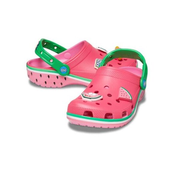 Size10 Pink Lemonade Limited Edition Crocs Jolly Rancher Classic Clog -no gibits - Picture 2 of 2